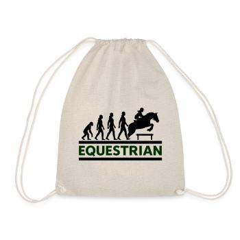 Reitsport Evolution Weibliche Reiterin Cool - Turnbeutel - Natur - Vorne