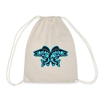 Pike Fish - Drawstring Bag - nature - Front