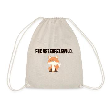 Fuchsteufelswild Lustig Fuchs Geschenk - Turnbeutel - Natur - Vorne