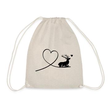 Deer Love - Drawstring Bag - nature - Front