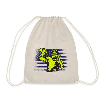 Maillot de football américain Drapeau des États-Unis - Sac de sport léger - nature - Devant