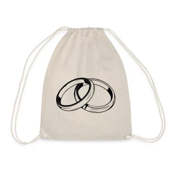 Alliances symbole silhouette mariage - Sac de sport léger - nature - Devant