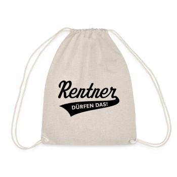 Rentner Dürfen Das! (Rente / Ruhestand / Black) - Turnbeutel - Natur - Vorne
