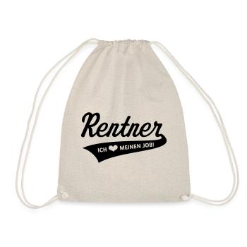 Rentner – Ich Liebe Meinen Job! (Ruhestand Black) - Turnbeutel - Natur - Vorne
