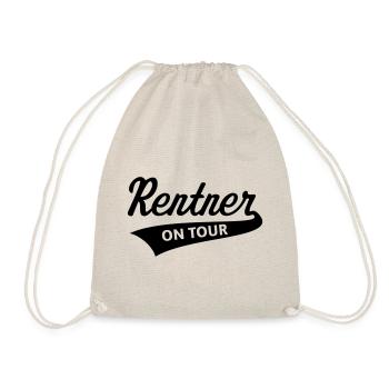 Rentner – On Tour (Rente / Ruhestand / Black) - Turnbeutel - Natur - Vorne