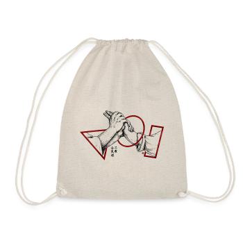 Aikido Technique Nikyo Wrist Lock Principle Budo - Drawstring Bag - nature - Front