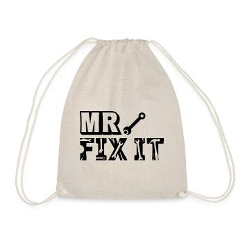 He can fix everything, Father's Day Dad can fix everything - Drawstring Bag - nature - Front