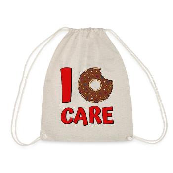 Donut Spruch I Donut Care in red - Drawstring Bag - nature - Front
