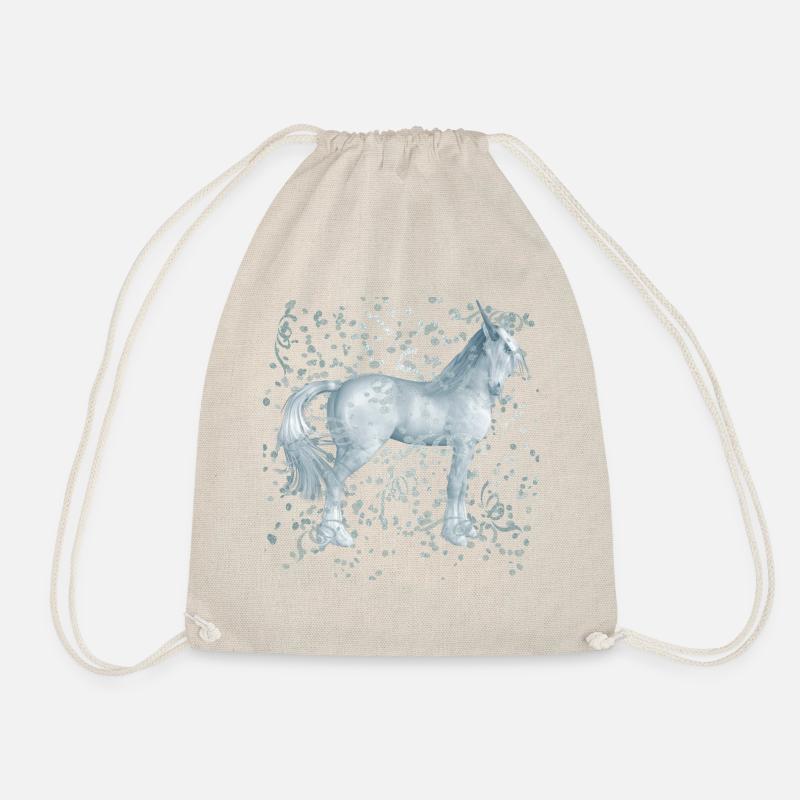 Einhorn-Glitzer Geschenkidee Geschenk Idee - Turnbeutel - Natur