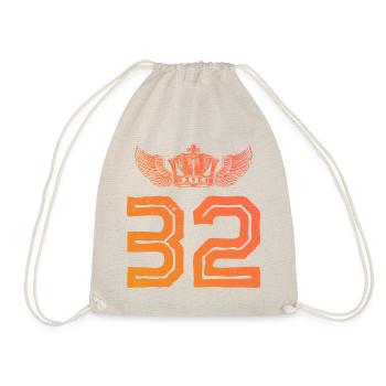 32 Number crown - Drawstring Bag - nature - Front