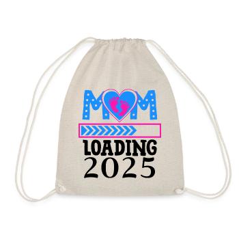 Maman 2025 chargement, future maman 2025 coeur - Sac de sport léger - nature - Devant