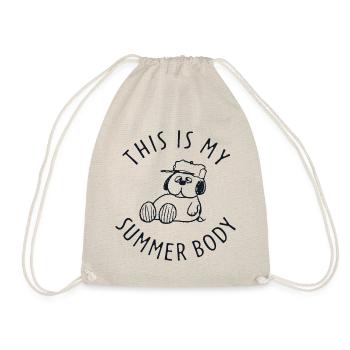 Peanuts Snoopy This Is My Summer Body - Turnbeutel - Natur - Vorne