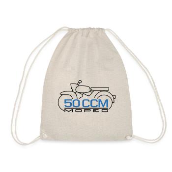 Moped Sperber Habicht 50 ccm Emblem - Turnbeutel - Natur - Vorne