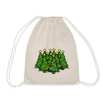 Arbres de Noël forêt / forêt avec arbres de Noël - Sac de sport léger - nature - Devant