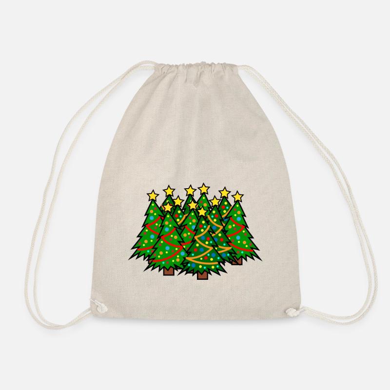 Weihnachtsbäume Wald / forest with christmas trees - Turnbeutel - Natur