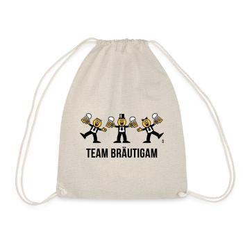 Team Bräutigam (JGA / Karikatur / Tanz / 3C / B) - Turnbeutel - Natur - Vorne