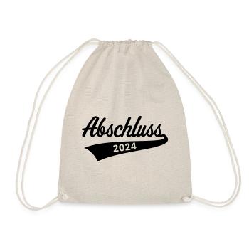 Abschluss – 2024 (Schulabschluss / Black) - Turnbeutel - Natur - Vorne