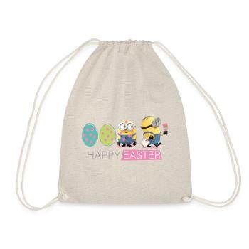 Minions With Easter Eggs Happy Easter - Drawstring Bag - nature - Front