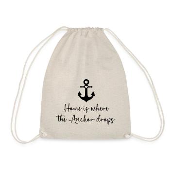 Home is where the Anchor drops schwarz - Turnbeutel - Natur - Vorne
