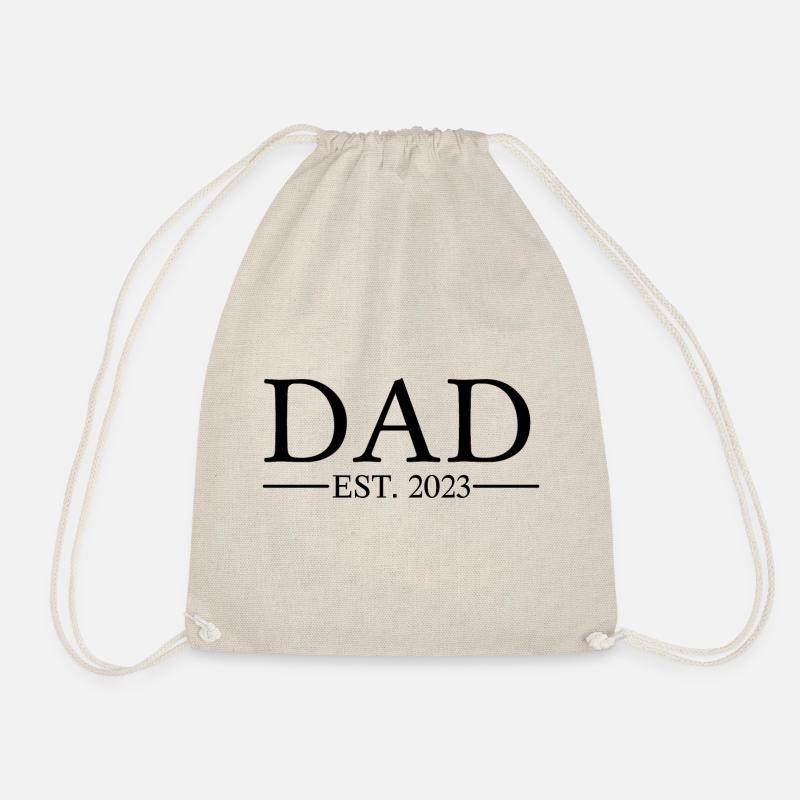 Dad EST 2023 - Drawstring Bag - nature