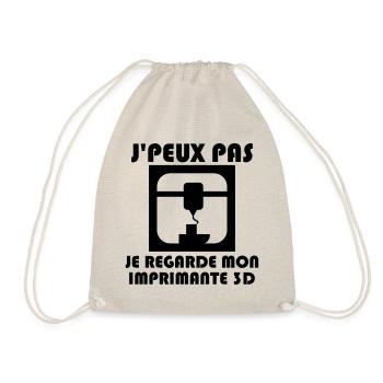 J'peux pas, je regarde mon imprimante 3D - Sac de sport léger - nature - Devant