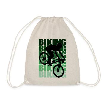 Biking ride a bike - Drawstring Bag - nature - Front