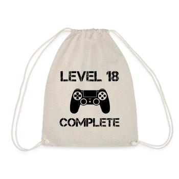 18th Birthday - Level 18 Complete - Drawstring Bag - nature - Front