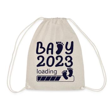 Baby is coming in 2023, pregnancy-to-be mom - Drawstring Bag - nature - Front