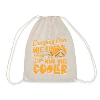CAMPING OPA, WIE EIN NORMALER OPA NUR VIEL COOLER - Turnbeutel - Natur - Vorne