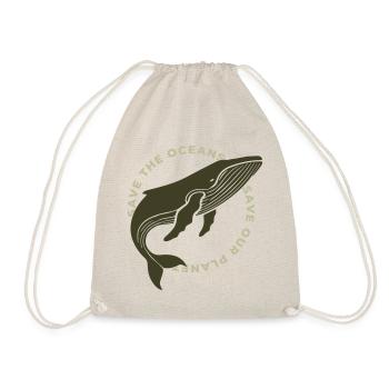Buckelwal: Save the Whales, Save the Ocean - Turnbeutel - Natur - Vorne