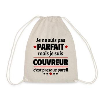 Pas parfait mais couvreur, fête des pères, noël - Sac de sport léger - nature - Devant