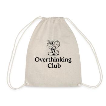 Overthinking Club Retro Comic Design - Turnbeutel - Natur - Vorne
