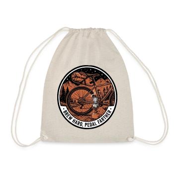 Brasser Hard Pedal Plus Further, Linocut Bikepacking - Sac de sport léger - nature - Devant