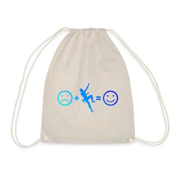 Geschenkidee für die Bouldererin mit Sportklettern - Turnbeutel - Natur - Vorne