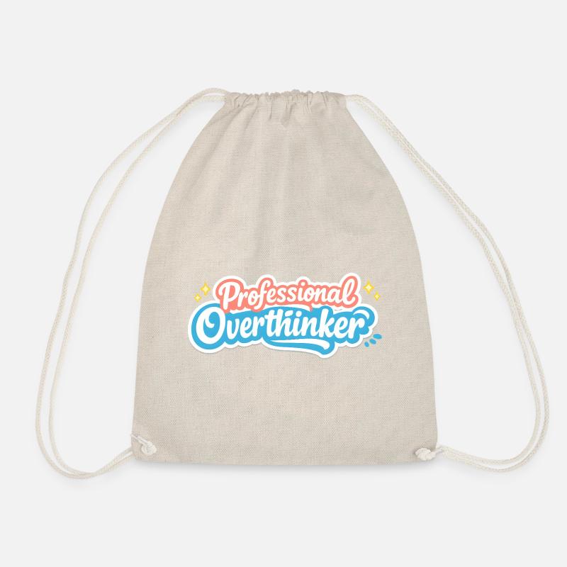 PROFESSIONAL OVERTHINKER VINTAGE - Drawstring Bag - nature