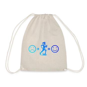 Iconic running motif - Drawstring Bag - nature - Front
