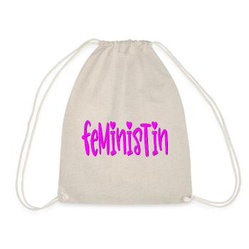 Feministin - Turnbeutel - Natur - Vorne