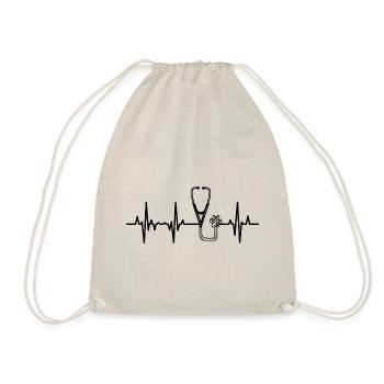 Stéthoscope ECG Ligne Cardiaque - Sac de sport léger - nature - Devant