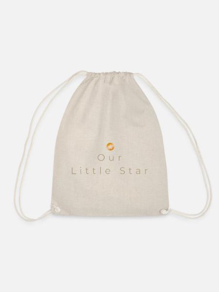 Our Little Star - Minimalist Baby Design - Drawstring Bag - nature