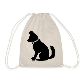 Niedlicher Hund - Geschenkidee Hundeliebhaber - Turnbeutel - Natur - Vorne