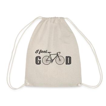 I feel Good Fahrrad Design Kreativ Positiv Retro - Drawstring Bag - nature - Front