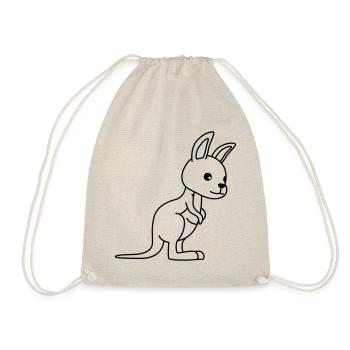 Kangaroo Comic - Drawstring Bag - nature - Front