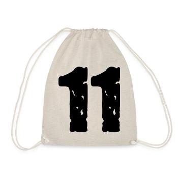11 Zahl Trikot - Turnbeutel - Natur - Vorne