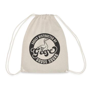 Distracted by Geese Nature Birds Cute Goose - Drawstring Bag - nature - Front