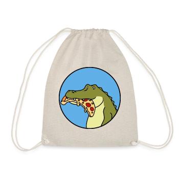 Pizza et alligators, animaux sauvages, crocodiles - Sac de sport léger - nature - Devant