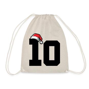 10 Numéro de Noël - Sac de sport léger - nature - Devant