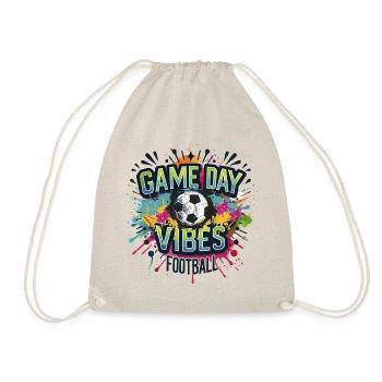 game day vibes football soccer player tournament - Drawstring Bag - nature - Front