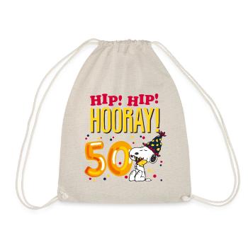 Peanuts 50 Years Birthday Design With Quote - Drawstring Bag - nature - Front