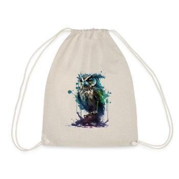 Drop Owl - Drawstring Bag - nature - Front