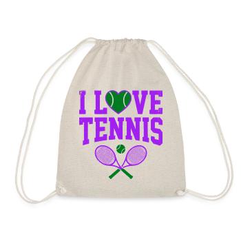 T-shirt de tennis, T-shirt I Love Tennis London, Sweat à capuche - Sac de sport léger - nature - Devant